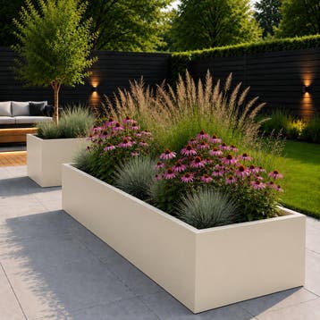 Maatwerk stalen plantenbak Cremewit, Verzenden, Nieuw