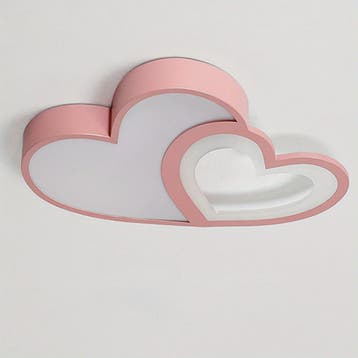 Roze Hart Plafondlamp LED - Dimbare Kinderkamerlamp met Afst, Verzenden, Nieuw