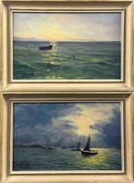 Marcel Noth (1909-1990) - Coppia di marine, allalba e al