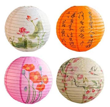 Ronde Papieren Lantaarn 30 cm – Bloemen Feest Decoratie, Verzenden, Nieuw