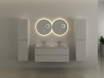 Veiling - Ronde spiegel met LED verlichting & Bluetooth - Ø, Nieuw