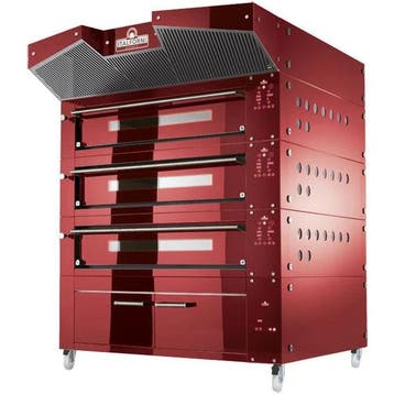 Modulaire Pizzaoven | BULL | Rood | Elektrisch | 8x Ø30cm /, Verzenden, Nieuw in verpakking