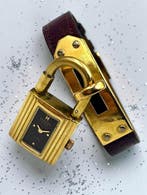 Hermès - Kelly Watch – Padlock – Gold Plated – Bordeaux Dial, Nieuw