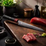 Yaxell Rei Sujihiki mes 23 cm – 69 Lagen Damaststaal – V, Ophalen of Verzenden, Nieuw, Hout, Los bestek