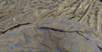 Oro & Blu Reale – Damasco in Misto Seta Castello del Barro -