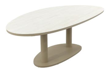 Lecce organische tuintafel 240x120 cm. - Latte, Verzenden, Nieuw, Rond, Overige materialen