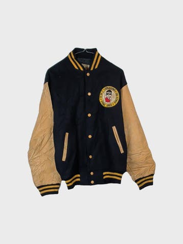 Uncle Chirt Bomberjacks Heren maat L Navy & Tan Vintage, Maat 52/54 (L), Overige kleuren, Ophalen of Verzenden, Zo goed als nieuw