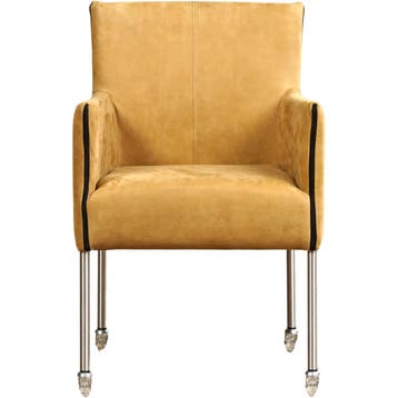 Set van 8 Leren eetkamerstoelen More - Kenia Walnut, Ophalen of Verzenden, Nieuw, Leer, Vijf, Zes of meer stoelen