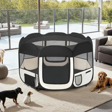 Puppyren van polyester incl. draagtas - zwart, Verzenden, Nieuw