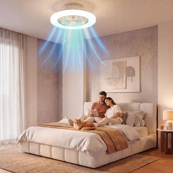 Plafondlamp met ventilator Storm, dimbaar, achteruitloop, Verzenden, Nieuw