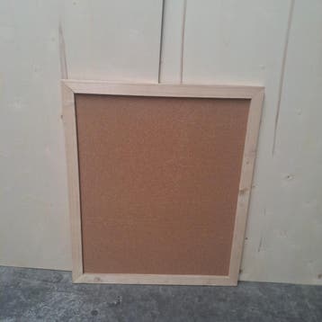 OUTLET - Prikbord met steiger houten lijst - 100 x 120 cm, Ophalen of Verzenden, Nieuw