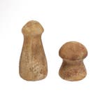 Oude Egypte, Middenrijk Marmer Paar Senet-spelstukken