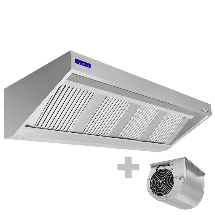 GGM Gastro | Wandafzuigkap met motor - 2400mm - met |, Witgoed en Apparatuur, Afzuigkappen, Inbouw, Motor, Nieuw, Wandschouwkap