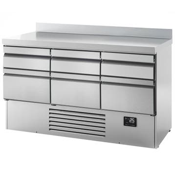 GGM Gastro | Koelwerkbank PREMIUM PLUS - 1460x700mm - met 6, Verzenden, Nieuw in verpakking, RVS Meubilair