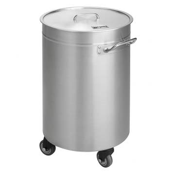 GGM Gastro | Afvalbak - gesloten - 50 liter - 365x365x630mm, Verzenden, Nieuw in verpakking, RVS Meubilair