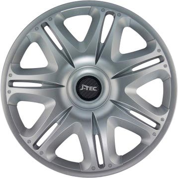 J-Tec 4-Delige Wieldoppenset Nascar ST 16-inch zilver, Ophalen of Verzenden, Nieuw