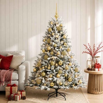 vidaXL Kunstkerstboom met kerstbal 150 cm 150 LEDs Warmwit, Diversen, Verzenden, Nieuw
