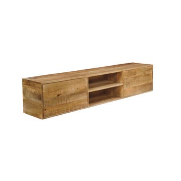 Tv-meubel Mangohout Zwevend Vigo 180 cm, Huis en Inrichting, Kasten | Televisiemeubels, Verzenden, Nieuw, Overige houtsoorten