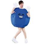 Blauw M&M kostuum, Verzenden, Nieuw, Feestartikel