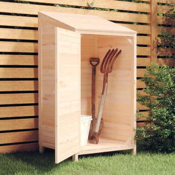 vidaXL Tuinschuur 55x52x112 cm massief vurenhout, Verzenden, Nieuw