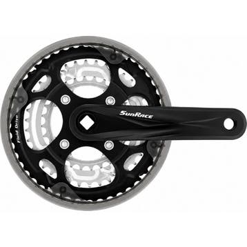Sunrace Crankstel - Drievoudige Kettingbladen - Aluminium..., Ophalen of Verzenden, Nieuw, Crankstel of Pedalen