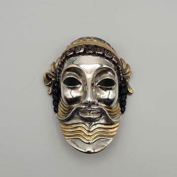 Maschera Agamennone rivestita in Argento fiorentino -