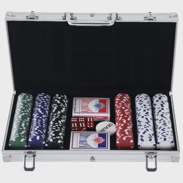 Complete Poker Set met 300 Chips, Kaarten en Aluminium Koffe, Verzenden, Nieuw
