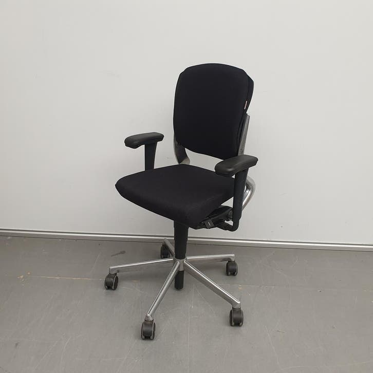 Ahrend 230 bureaustoel met aluminium lendesteun - zwarte sto, Huis en Inrichting, Bureaustoelen, Ophalen of Verzenden