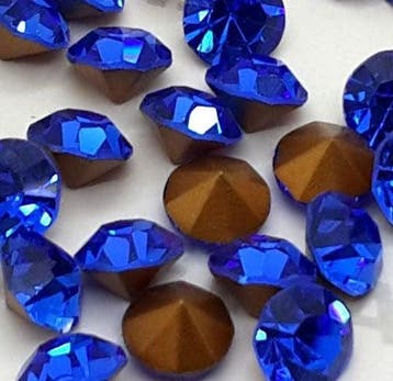10 x Swarovski puntsteen PP31  Gold Foiled Saphire 3,9mm, Ophalen of Verzenden, Nieuw, Overige typen