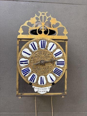 Comtoise klok - Antiek Emaille, Gietijzer, Messing, Brons -, Antiek en Kunst, Antiek | Klokken