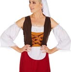 2dekans | Dressforfun Vrouwenkostuum middeleeuwen meid XXL -, Ophalen of Verzenden, Zo goed als nieuw