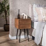 *WOONWINKEL* Nachtkastje Met Bronzen Onderstel, Verzenden, Nieuw