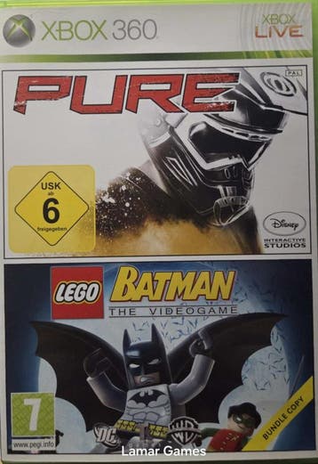 Pure + Lego Batman 2 in 1 bundel (xbox 360 used game), Spelcomputers en Games, Games | Xbox 360, Ophalen of Verzenden, Zo goed als nieuw