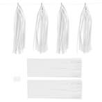 Tassels, afm 12x35 cm, 14 gr, wit, 12 stuk/ 1 doos, Nieuw