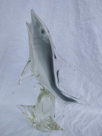 Formia - sculptuur, Squalo Bianco - 36 cm - Muranoglas -