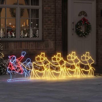 vidaXL Kerstversiering met 1224 LED Multikleur 69 x 79 cm, Diversen, Kerst, Verzenden, Nieuw