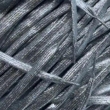 Glitter veters - Zilver • 120  cm x 8 mm, Ophalen of Verzenden, Nieuw