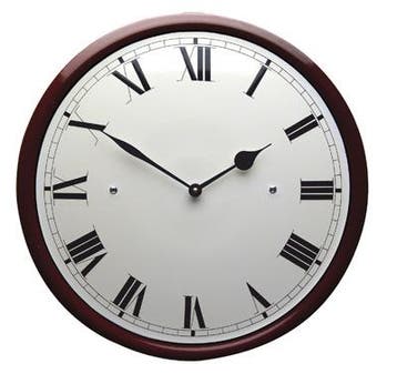 Emaille klok crème met bordeauxrand, Verzenden, Nieuw