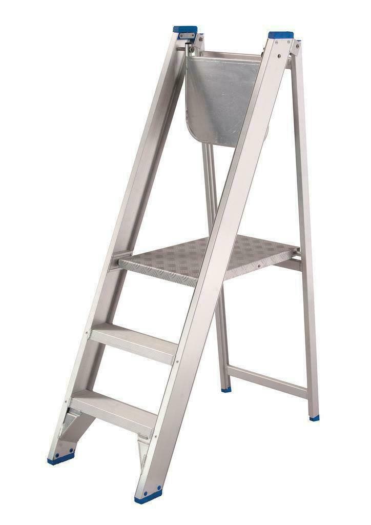 Solide | Schilders trap 3 treden 1,70m | Inklapbaar, Compact, Doe-het-zelf en Verbouw, Ladders en Trappen, Minder dan 2 meter