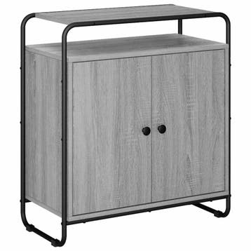vidaXL Dressoir Grijs Sonoma 68 x 35 x 75 cm Bewerkt hout, Verzenden, Nieuw, Overige houtsoorten, Minder dan 50 cm