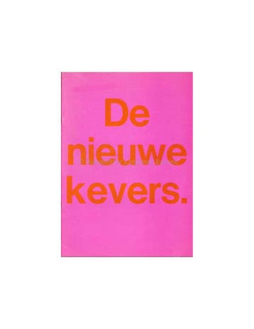 1967 VOLKSWAGEN KEVER BROCHURE NEDERLANDS, Nieuw, Volkswagen, Author