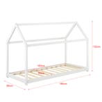Kinderbed Netstal renen huisbed met matras 80x160 cm wit, Verzenden, Nieuw