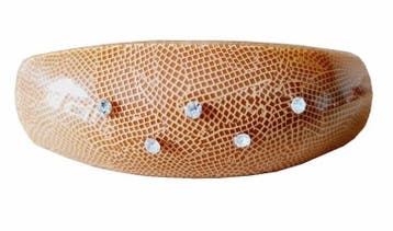 Patentspeld 9cm - Ovaal Model – Fantasieprint - Strass, Nieuw