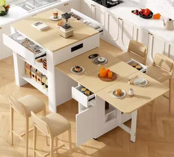 Uitschuifbare Bartafel 110–214 cm met USB & Opbergruimte, Verzenden, Nieuw