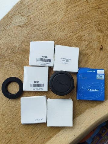 Canon Set van 6 Lensadapters & 1.4x Teleconverter voor Canon, Nieuw