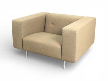 Moooi bottoni fauteuil, beige, Overige plaatsen, Ophalen of Verzenden, Gebruikt, Stoel