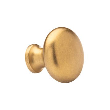 Meubelknop 25 mm - getrommeld messing, Ophalen of Verzenden, Nieuw, Koper of Messing, Overige typen