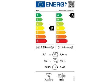 AEG LWR85R966 - Was-droogcombinatie - 9 kg - Condensatie -, Verzenden, Zo goed als nieuw
