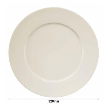 GGM Gastro | (12 stuks) PERA Creme - bord - vlak - porselein, Verzenden, Nieuw, Bord(en)