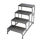 Aluminium trapladder 4 treden, Ophalen, Nieuw